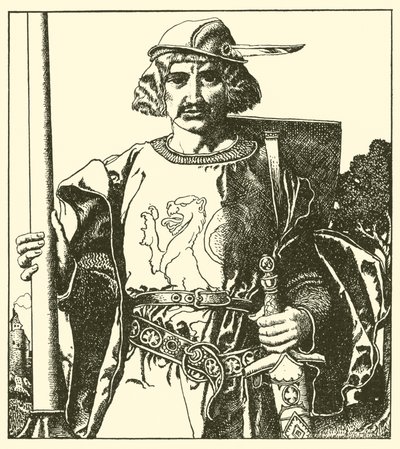 Sir Lionel z Británie od after Howard Pyle