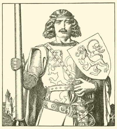 Sir Tristram z Lyonesse od after Howard Pyle