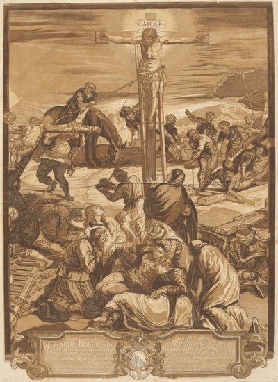 Ukřižování [střední panel] od after Jacopo Tintoretto John Baptist Jackson