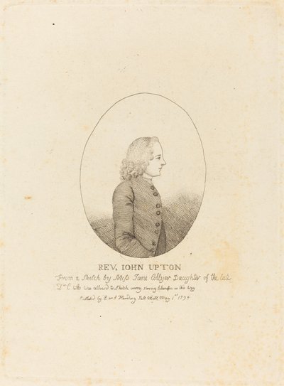 Reverend John Upton od after Jane Collyer