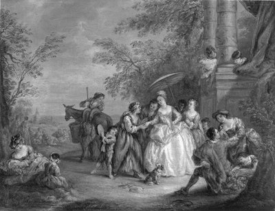 La Bonne Aventure (Věštkyně) od after Jean Baptiste Joseph Pater