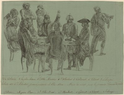 Jídlo filozofů od after Jean Huber