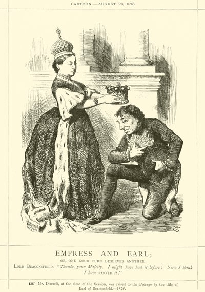 Císařovna a hrabě; aneb jeden dobrý skutek zasluhuje druhý od after John Tenniel