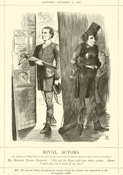 Soupeřící herci od after John Tenniel