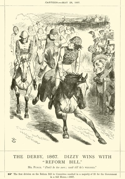 Derby, 1867, Dizzy vítězí s Reform Bill od after John Tenniel