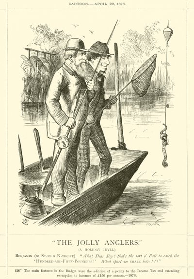 Veselí rybáři, prázdninová idyla od after John Tenniel
