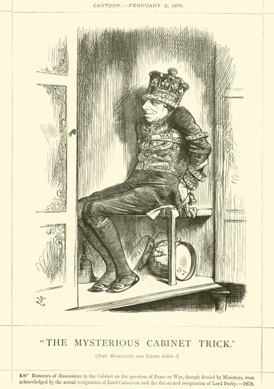 Záhadný trik se skříní od after John Tenniel