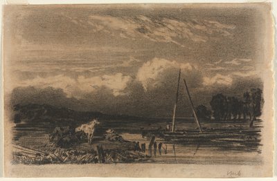 Anglický pohled podle Julese Duprého od after Jules Dupré