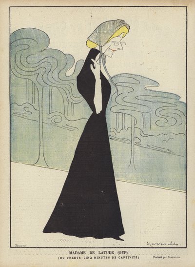 Madame De Latude (GYP), ilustrace pro Le Rire od after Leonetto Cappiello