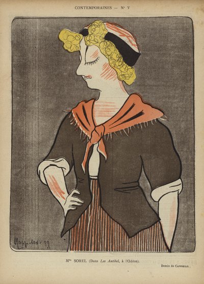 Slečna Sorel, ilustrace pro Le Rire od after Leonetto Cappiello
