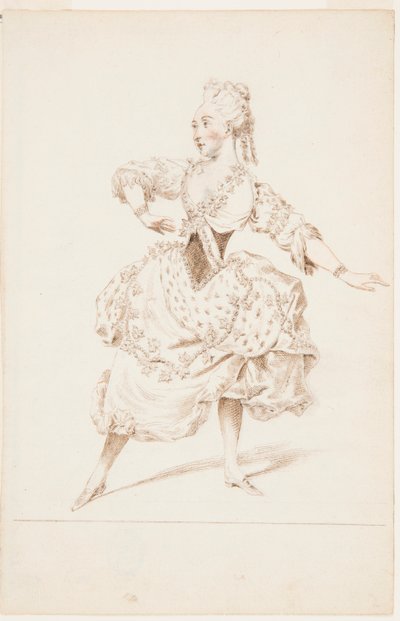 Baletní tanečnice, Mademoiselle Marie Allard od after Louis Carrogis, called Carmontelle