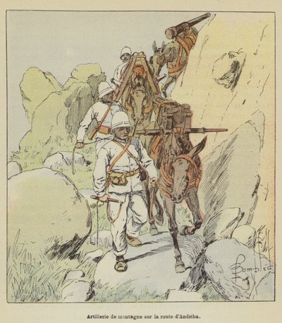 Horské dělostřelectvo na cestě do Andriby od after Louis Charles Bombled