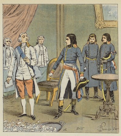 Bonaparte a hrabě z Cobentzel od after Louis Charles Bombled