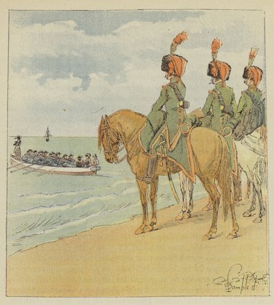 Bonaparte opouští Egypt od after Louis Charles Bombled