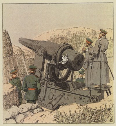 Ruské 9palcové dělo od after Louis Charles Bombled