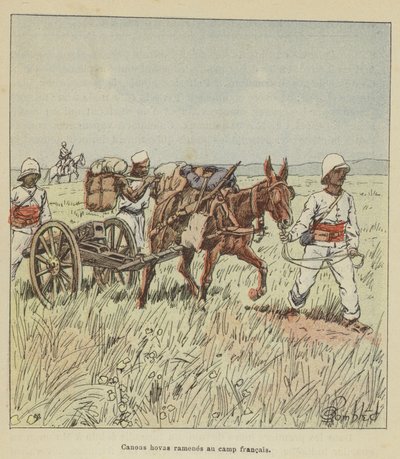 Děla Hova přivezena zpět do francouzského tábora od after Louis Charles Bombled