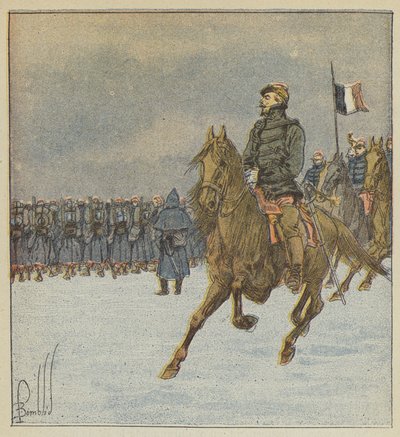 Chanzy a jeho štáb překročí bitevní linii před bojem 8. prosince od after Louis Charles Bombled