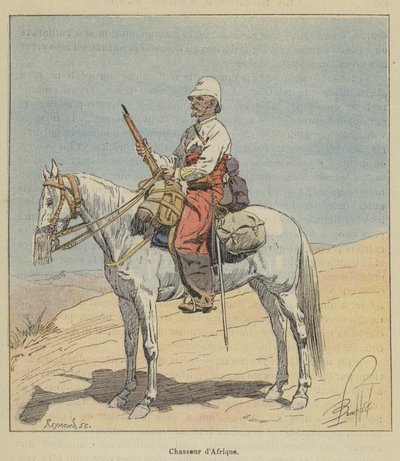 Africký lovec od after Louis Charles Bombled