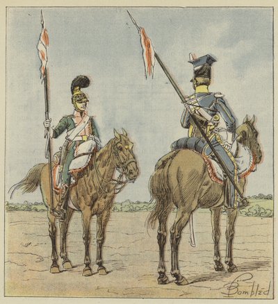 Chevau-zapalovače, francouzské kopiníky, Poláci od after Louis Charles Bombled