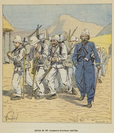 Trosky 40. evakuačních lovců z Andriby od after Louis Charles Bombled