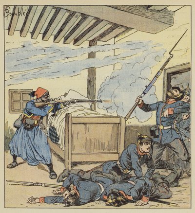 Hrdinská obrana Ali-ben-Kacema od after Louis Charles Bombled