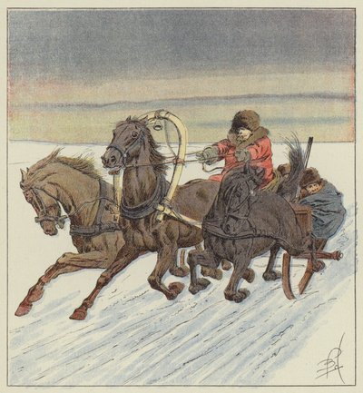 V trojici na Bajkalu od after Louis Charles Bombled