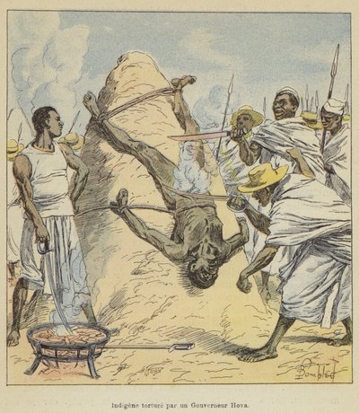 Domorodé mučení guvernérem Hovou od after Louis Charles Bombled