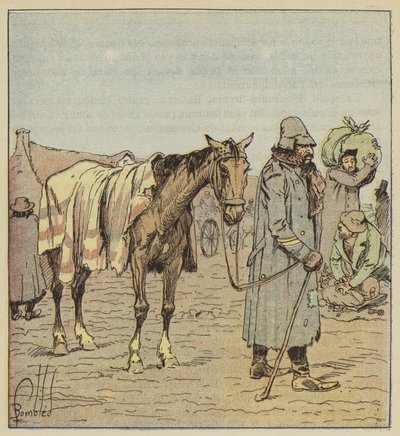 Obchodní Žid, který doprovázel německé armády, od přírody od after Louis Charles Bombled