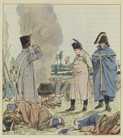 Císař v bivaku na břehu Sambre od after Louis Charles Bombled