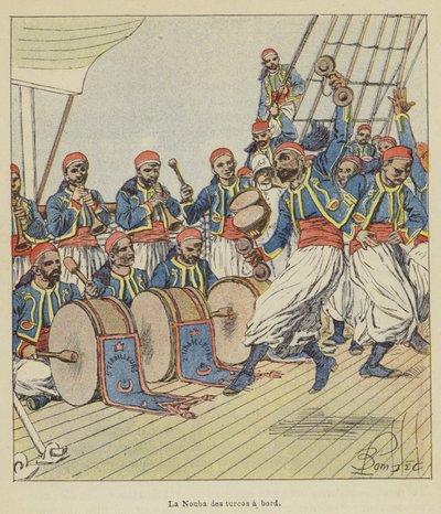 La Nouba des turcos na palubě od after Louis Charles Bombled