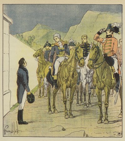 Admirál Taylor s velkým štábem přijel do Longwoodu za císařem od after Louis Charles Bombled