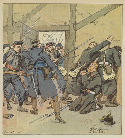 Útok na Villejouan velitelem Fouilhadem od after Louis Charles Bombled
