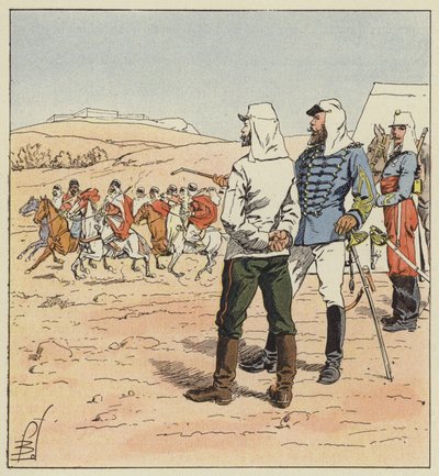 Kapitán Kouropatkine v Alžírsku od after Louis Charles Bombled