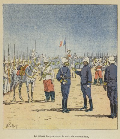 Plukovník Bouguie dostává velitelský kříž od after Louis Charles Bombled
