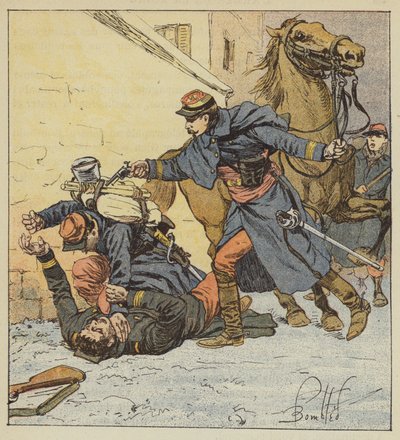 Plukovník Choppin-Merey zabije neukázněného vojáka od after Louis Charles Bombled