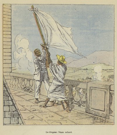 Bílá vlajka se chlubí od after Louis Charles Bombled
