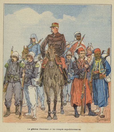Generál Duchesne a expediční jednotky od after Louis Charles Bombled