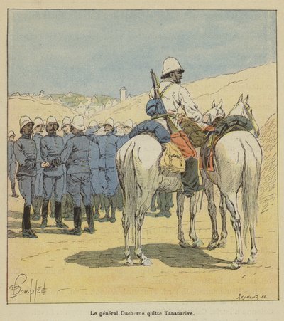 Generál Duchesne opouští Antananarivo od after Louis Charles Bombled