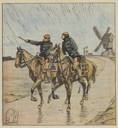 Generál dAurelle de Paladines a jeho pobočník od after Louis Charles Bombled