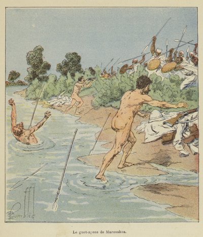 Přepadení v Marosakoa od after Louis Charles Bombled