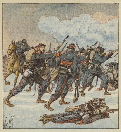 Seržant Ramus, z Isere mobile, v bitvě 7. prosince od after Louis Charles Bombled