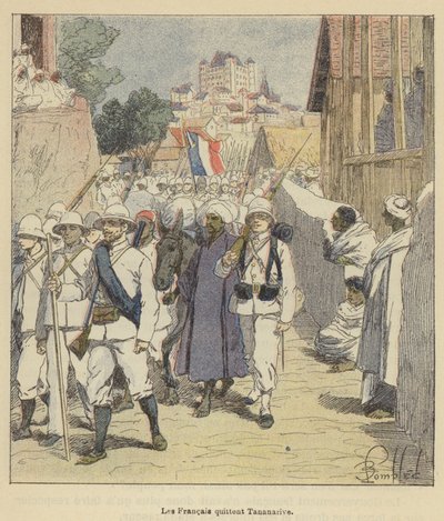 Francouzi opouštějí Antananarivo od after Louis Charles Bombled