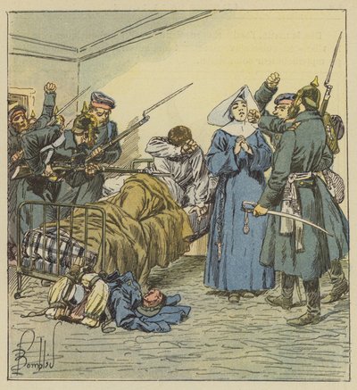 Prusové v ambulanci na bulváru Negrier od after Louis Charles Bombled