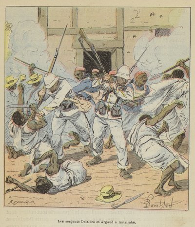 Seržanti Delalbre a Argaud v Antsirabe od after Louis Charles Bombled