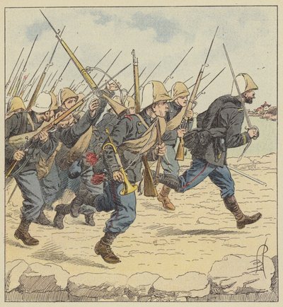 Námořní znak na hrázi Tien-Tsin od after Louis Charles Bombled