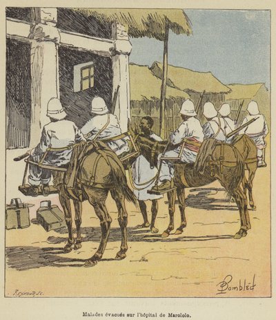 Malades evacues sur lhopital de Marololo od after Louis Charles Bombled