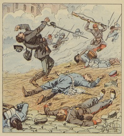 Smrt kapitána de Boissieu v bitvě u Orleansu od after Louis Charles Bombled