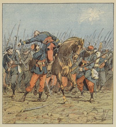 Smrt plukovníka de Fonlongue od after Louis Charles Bombled