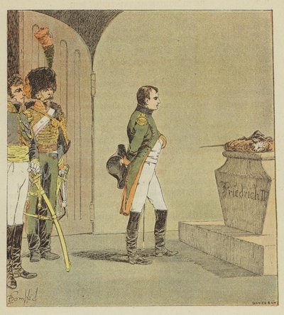 Napoleon u hrobu velkého Frederika od after Louis Charles Bombled