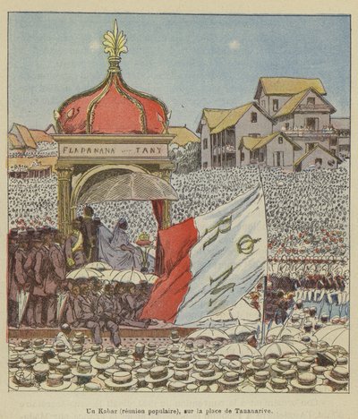 Kabar (populární setkání), na náměstí de Tananarive od after Louis Charles Bombled